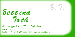 bettina toth business card