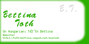 bettina toth business card